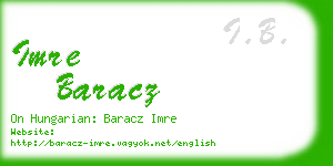 imre baracz business card